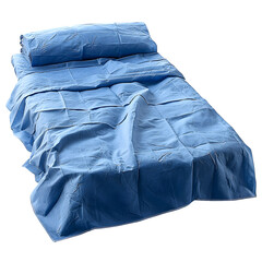 A surgical drape featuring integrated slits for sterile coverage, isolated on a white background.