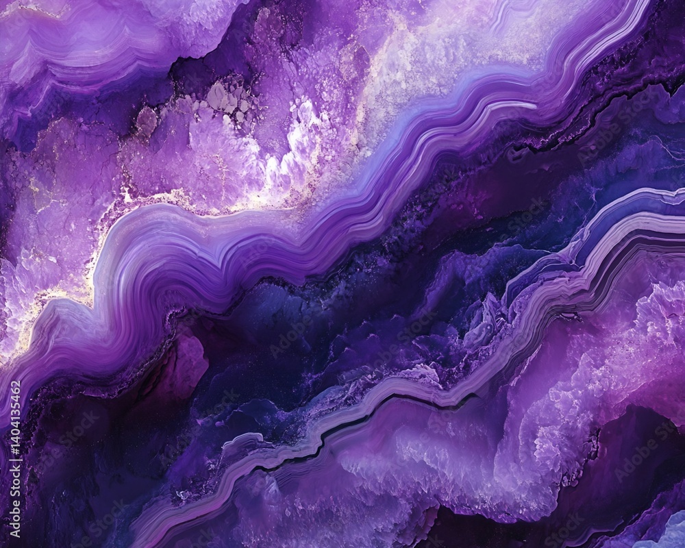 Poster digital rendering of amethyst agate texture