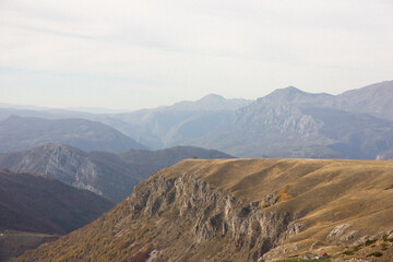 Fototapeta premium blue mountains. autumn landscape in Montenegro