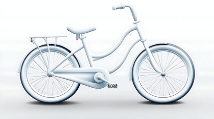 White Bicycle Illustration