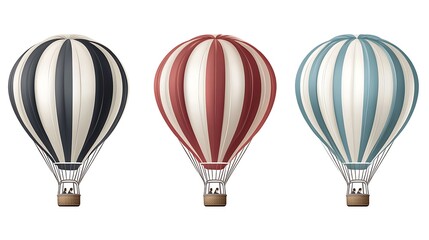 Obraz premium Three vintage hot air balloons