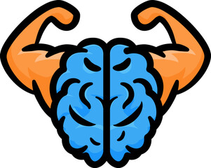 Willpower and Mental Strength Icon Logo