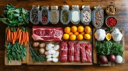 Whole foods flat lay