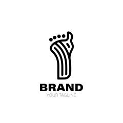 Foot Logo. Foot Logo Design. Foot Logo Brand. Foot Logo Vector Design Isolated on White Background