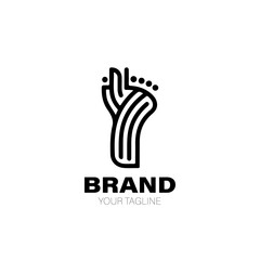Foot Logo. Foot Logo Design. Foot Logo Brand. Foot Logo Vector Design Isolated on White Background