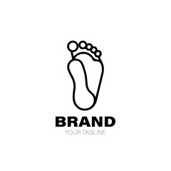 Foot Logo. Foot Logo Design. Foot Logo Brand. Foot Logo Vector Design Isolated on White Background