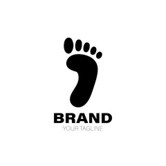Foot Logo. Foot Logo Design. Foot Logo Brand. Foot Logo Vector Design Isolated on White Background