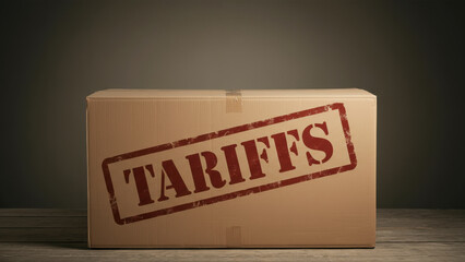 Tariffs Printed on Cardboard Box