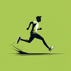 Fototapeta premium Person jogging with energy