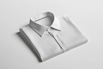 Folded white shirt on plain background