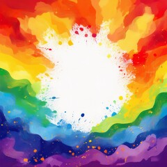 creative border frame illustration of abstract rainbow background wallpaper gay pride LGBT flag banner with space for copy background, graphic resource