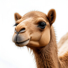 Obraz premium brown camel isolated on white