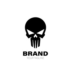 Skull Logo. Skull Logo Design. Skull Logo Brand. Skull Logo Vector Design Isolated on White Background