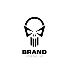 Skull Logo. Skull Logo Design. Skull Logo Brand. Skull Logo Vector Design Isolated on White Background