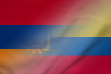 Armenia and Ecuador official flag transborder contract ECU ARM