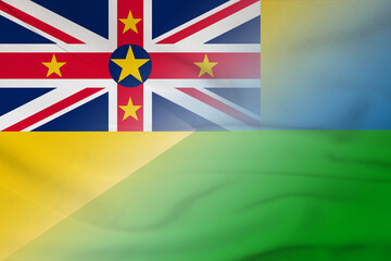 Niue and Djibouti official flag international contract DJI NIU