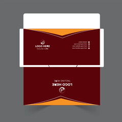 Envelope design template for office and personal use.