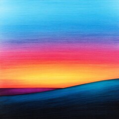 Sunset with horizon lines