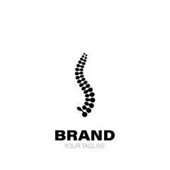 Spine Logo. Spine Logo Design. Spine Logo Brand. Spine Logo Vector Design Isolated on White Background