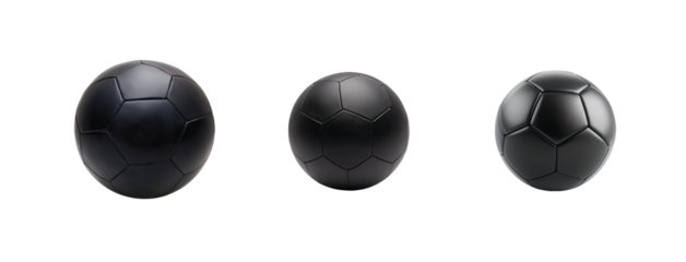 Variety of sports balls displayed in a straight horizontal line on a neutral space