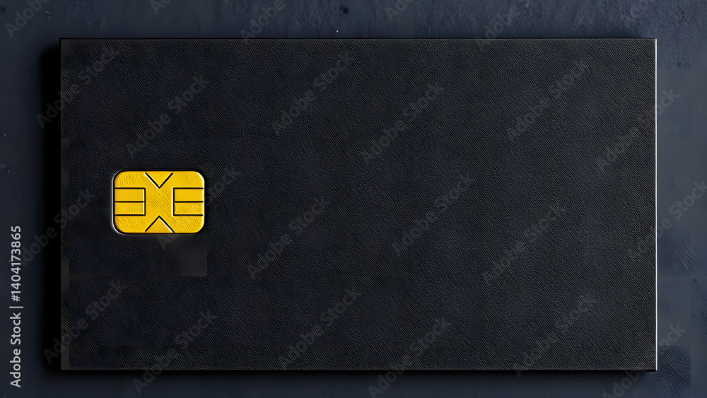 Poster black chip memory data cover for computer business technology or mock up name card