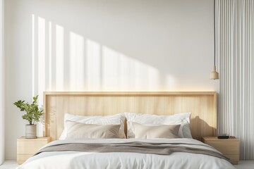 Modern bedroom with natural light