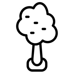 Tree Nature Ground Line Icon