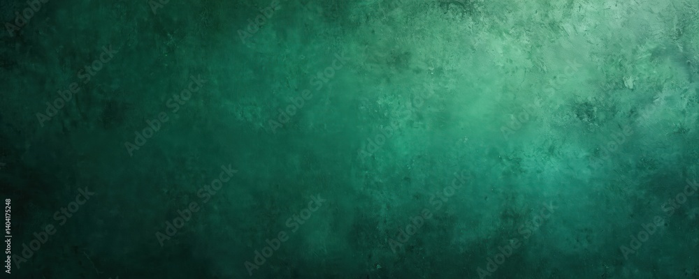 Aufkleber Textured green background banner. Abstract design with emerald, dark shades. Grunge texture for websites, headers. Blackboard or wall effect. Background for business cards, studio. Modern graphic art.