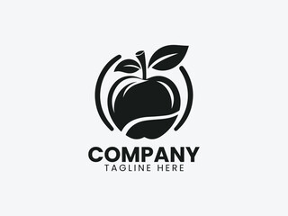 Fototapeta premium Apple Fruit Vector Logo Design, Healthy Apple Fruit Design Logo
