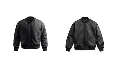 Variety of black jackets with unique styles and features showcasing fashion and versatility