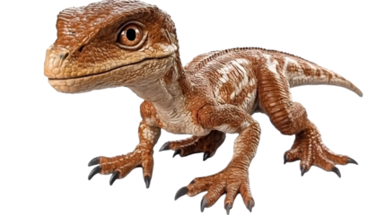 Baby Velociraptor Dinosaur Illustration Isolated on Transparent Background