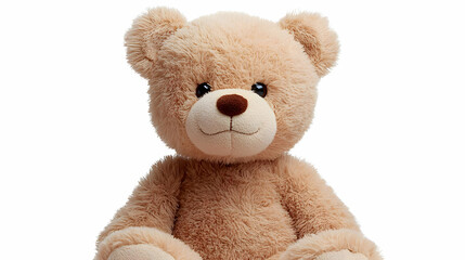 Obraz premium Fluffy Beige Teddy Bear Facing Forward