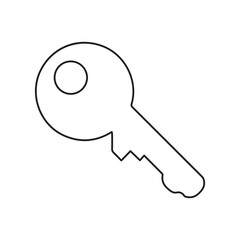 Key lock line icon