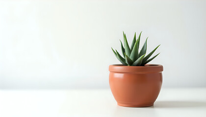 a red terracotta pot with Snake Plant, Spider Plant, Peace Lily, Aloe Vera, Pothos, Rubber Plant, ZZ Plant, Philodendron, Succulents, Fern pot, on a white surface and white background
