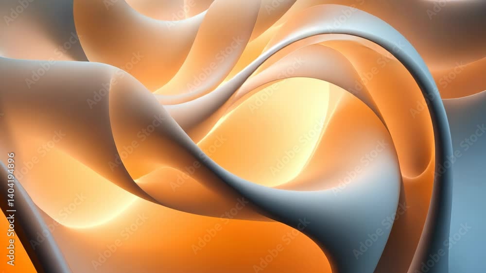 Poster captivating interplay of light and soft waves creating a mesmerizing visual experience in an abstrac