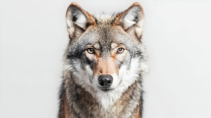 Obraz premium Portrait Of Gray Wolf With Brown Fur