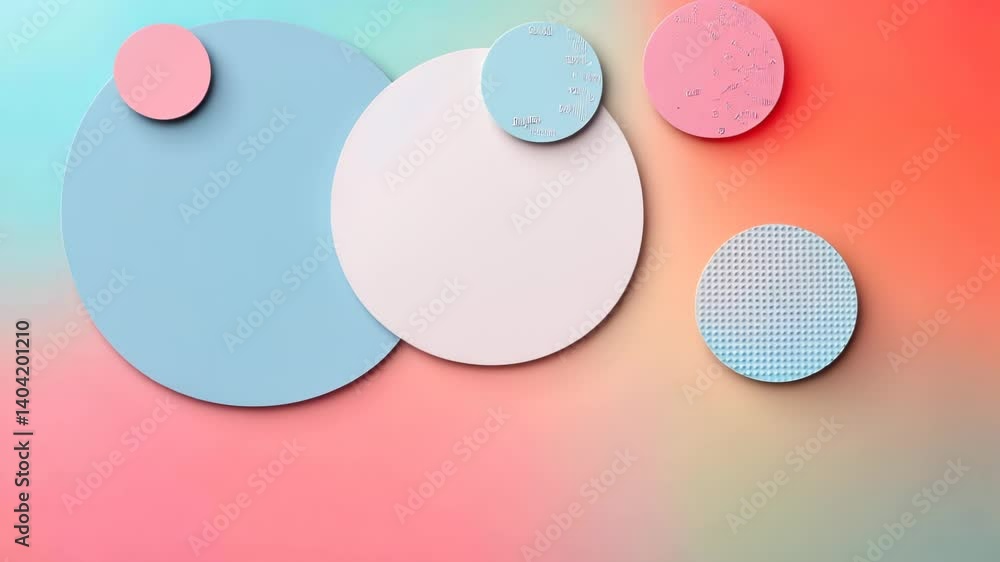 Poster artistic display of colorful circular shapes blending harmoniously in a stunning modern design gener