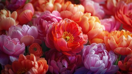 Fine art floral macro of botanical flowers in full bloom and bright light