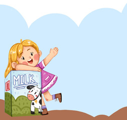 niña, leche de vaca, nutrición saludable, lácteos 