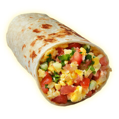 Delicious burrito filled with fresh vegetables and flavors.
