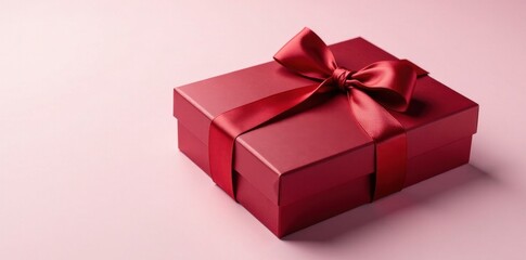 Obraz premium Elegant chocolate box with satin ribbon, isolated , sweets, bow, photography