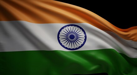 The vibrant tricolor fluttering: An evocative depiction of the Indian flag