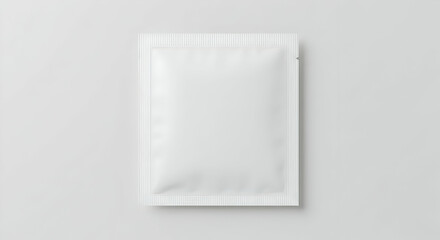 Blank White Plastic Pouch Packaging Mockup