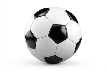 Fototapeta premium Soccer ball placed on a clean white surface ready for a game or practice session