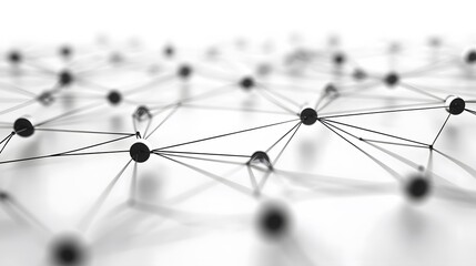 Abstract Network Connection Dots Lines Digital Technology