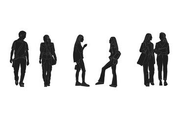 CAD People Vectors - SET 1 - BW