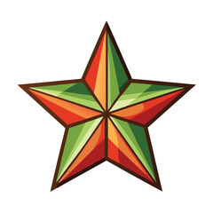 Christmas star isolated on white background