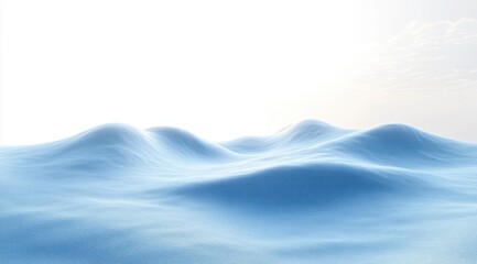 Serene Snow Landscape with Gentle Snowdrifts and Soft Lighting