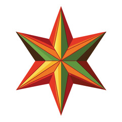 Christmas star isolated on white background