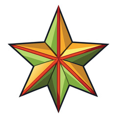 Christmas star isolated on white background